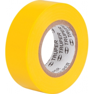 Cinta Eléctrica Aisladora 19mm Amarilla Truper x 8
