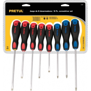 Juego 8 Destornilladores Magnéticos Pretul JD-8BP