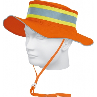 Sombrero Protección UV Naranja Cinta Reflectiva Truper