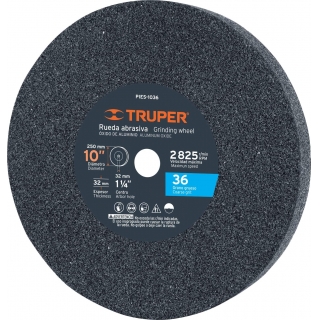 Rueda Recta Amolar 10'' Grano 36 Truper PIES-1036