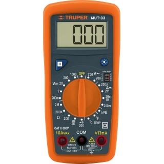 Multímetro Tester de Corriente Digital Truper MUT-33