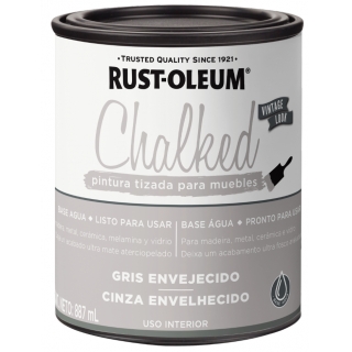 Pintura Tizada Chalked Rust Oleum Gris Envejecido