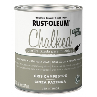 Pintura Tizada Chalked Rust Oleum Gris Campestre