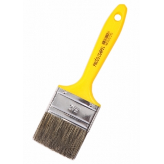 Kit 6 Pinceles Cerda Gris 2 1/2'' Cabo Amarillo COMPEL