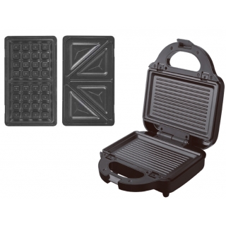 Sandwichera Grill Wafflera 3 En 1 Rotel