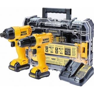 Combo Dewalt Atornillador Impacto + Taladro 2 Bats Litio 12v