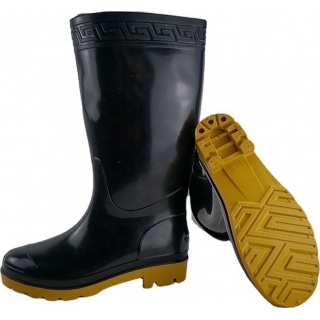 Bota de Lluvia Industrial Negra Pvc Algodón BITON