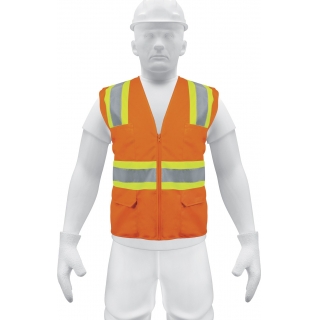 Chaleco Naranja Reflectivo Con 6 Bolsillos Truper