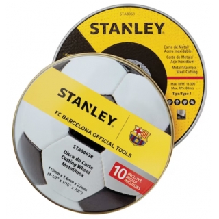 Disco Corte Metal 115 x 1.6mm Stanley Pack x 10