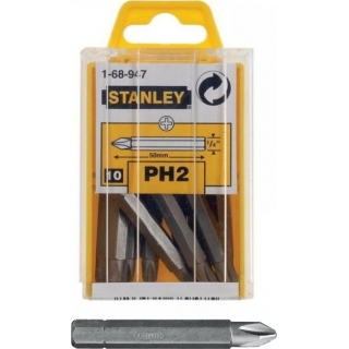 Puntas Atornillador Phillips PH2 50mm Stanley x 10