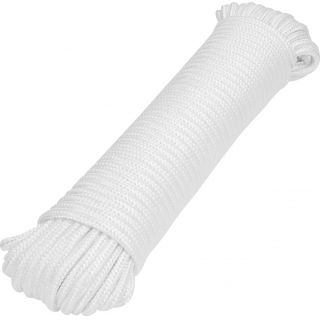 Cuerda Piola Trenzada 4mm Blanca Rollo 30mt Fiero