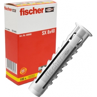 Taco Universal SX8 Con Tope FISCHER Caja 100