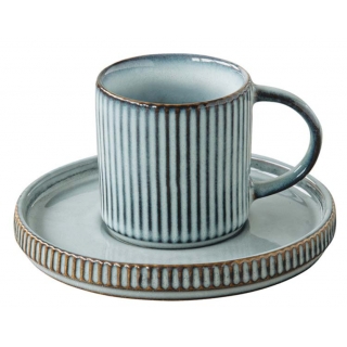 Taza De Café Con Plato Cerámica Easy Life R2674