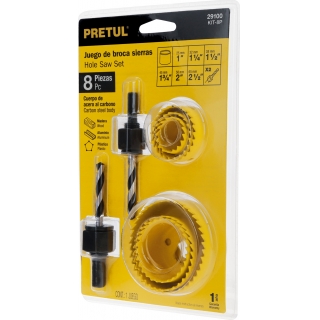 Juego 11 Sierras Copa Acero Carbono Pretul KIT-8P