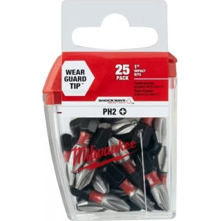 Kit 25 Puntas Impacto PH2 Milwaukee 48-32-4604
