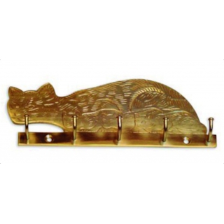 Llavero Portallaves de Bronce Gato Ab Brass