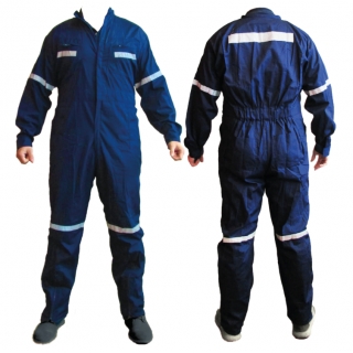 Mameluco Overol Trabajo Azul Reflectivo Slender