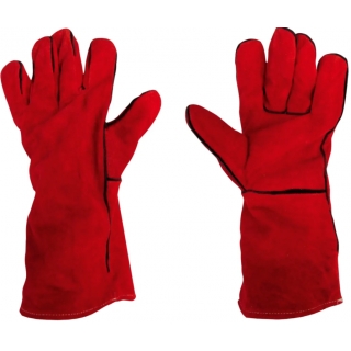 Guantes De Soldar Cuero Rojo Slender