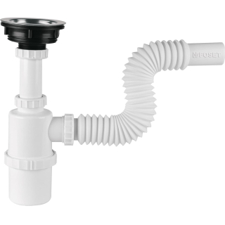 Sifón Con Válvula Acero Inox Para Pileta Foset CE-292