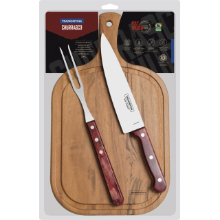 Juego Trinchante Polywood Rojo Tramontina 21198/714