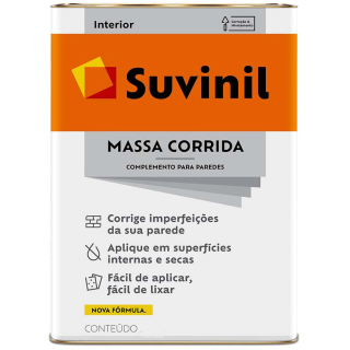 Enduído Interior 18lt 25kg Massa Corrida Suvinil 
