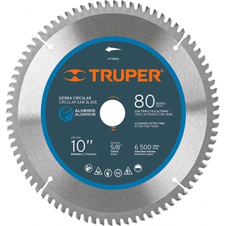 Disco Sierra Circular 10'' Aluminio Truper ST-1080A