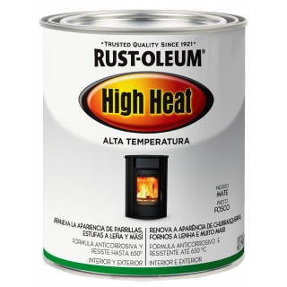 Esmalte Alta Temperatura Negro Mate Rust Oleum