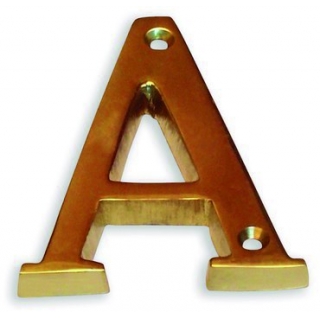 Letra de Bronce para Pared 75mm Ab Brass