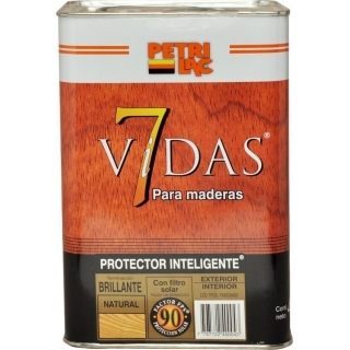 Laca para Madera Exterior 1lt Petrilac 7 Vidas