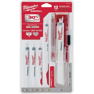 Kit 12 Hojas de Sierra Sable Milwaukee 49-22-1129