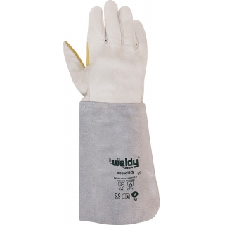 Guantes de Soldar Cuero de Cabra Blanco Juba