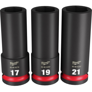 Kit 3 Dados Impacto Largos Hexagonal Milwaukee