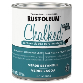 Pintura Tizada Chalked Rust Oleum Verde Estanque