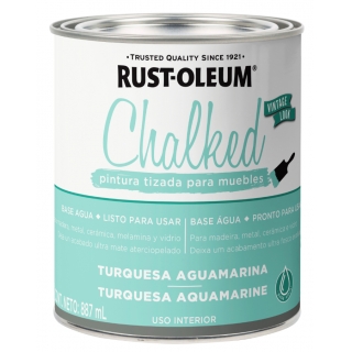 Pintura Tizada Chalked Rust Oleum Turquesa Aguamarina