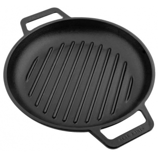 Sartén Grill Hierro Fundido Curado 25cm Victoria