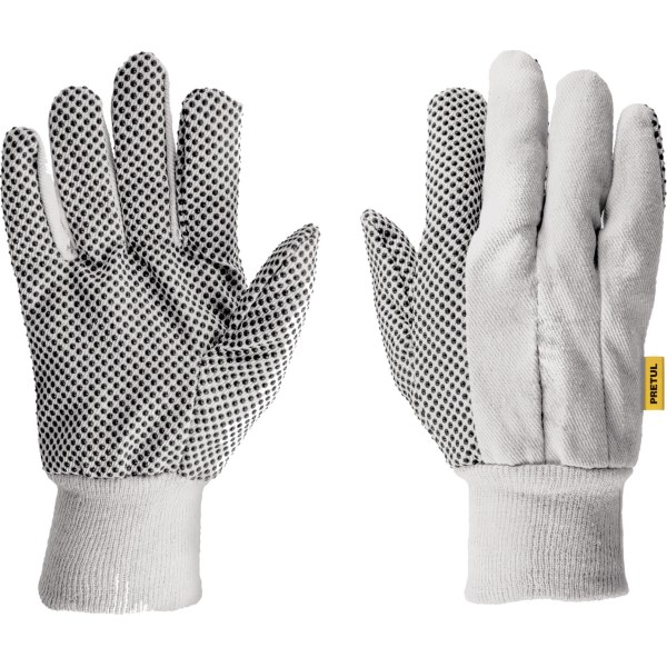 Guantes De Trabajo Algodón Puntos Pvc Pretul GU-455