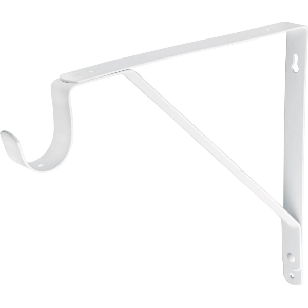 Escuadra Acero Estante 30cm con Gancho Blanca FIERO