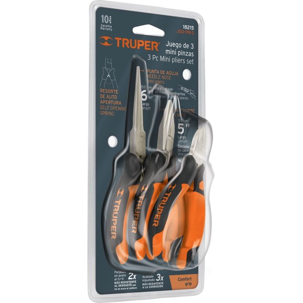 Juego 3 Alicates Pinzas Mini Truper JGO-PM-3