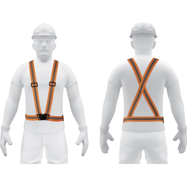 Chaleco Tipo Arnés Naranja Reflectivo Truper CHS-400N