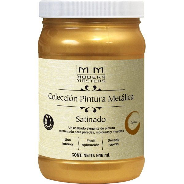 Pintura Metálica Dorado Satinado Modern Masters 946ml