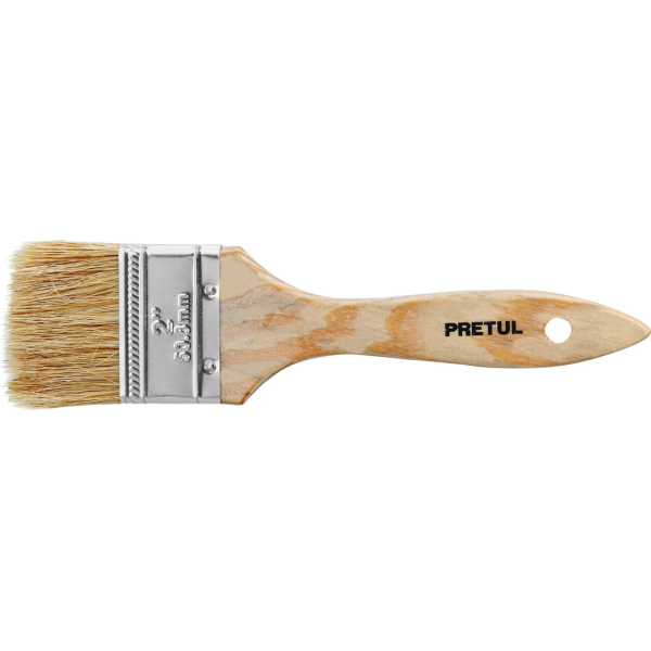 Pincel Brocha Cerda Blanca 2'' 50mm Pretul BRE-2 (Unidad)
