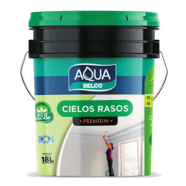 Pintura Para Cielorrasos Anti Hongos AQUACIELOS Aqua Belco 18lt