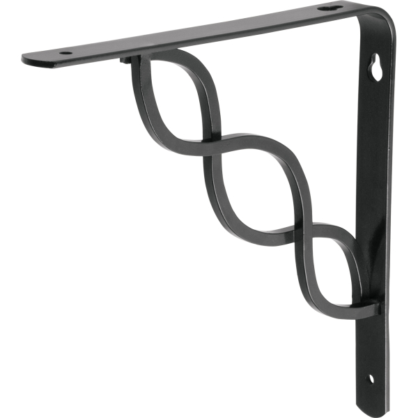Escuadra Acero Estante 20cm Trenzado Negra FIERO