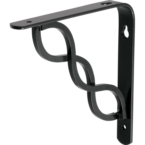 Escuadra Acero Estante 15cm Trenzado Negra FIERO