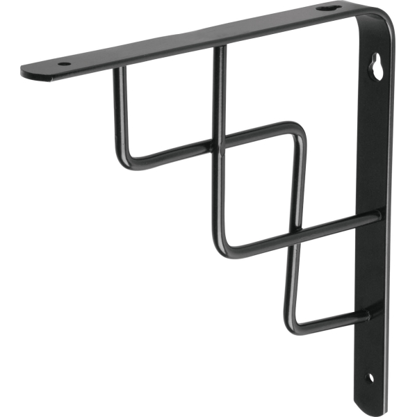 Escuadra Acero Estante 20cm Escalera Negra FIERO
