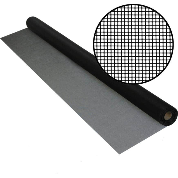 Tejido Mosquitero Fibra De Vidrio Negro 1.00mt x 30mt