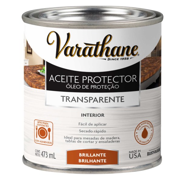 Aceite Protector Para Madera Apto Alimentos 473ml Varathane