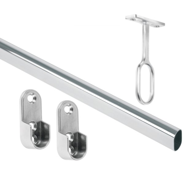 Caño Oval Para Placard 3mt Hermex TO-530