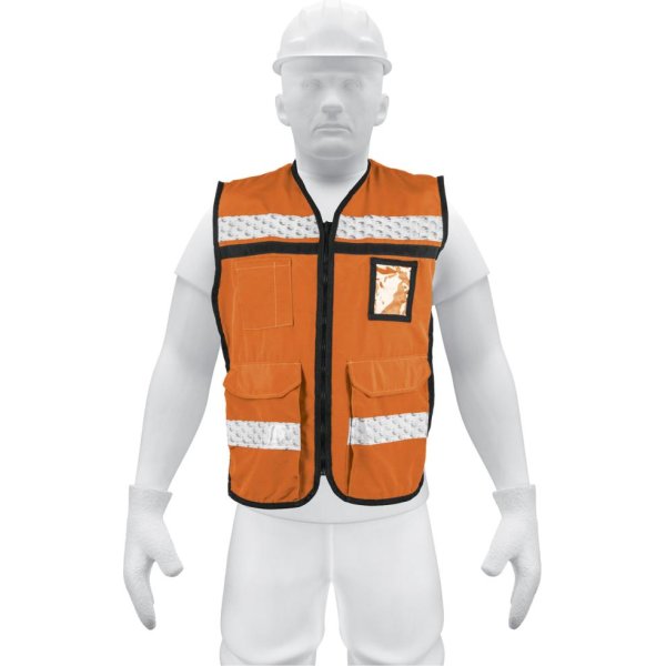Chaleco Brigadista Naranja Reflectivo Truper CHS-900N