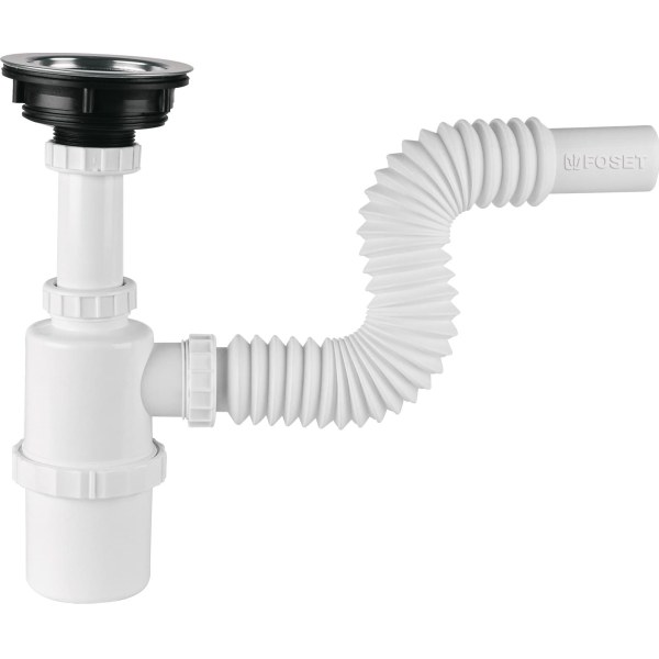 Sifón Con Válvula Acero Inoxidable Para Pileta Foset CE-292